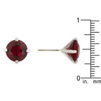 Thumbnail for Ruby Cubic Zirconia Studded Earrings