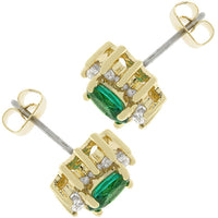 Thumbnail for Emerald Flower Stud Earrings