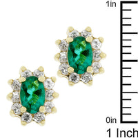 Thumbnail for Emerald Flower Stud Earrings