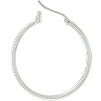 Thumbnail for Silvertone Finish Hoop Earrings