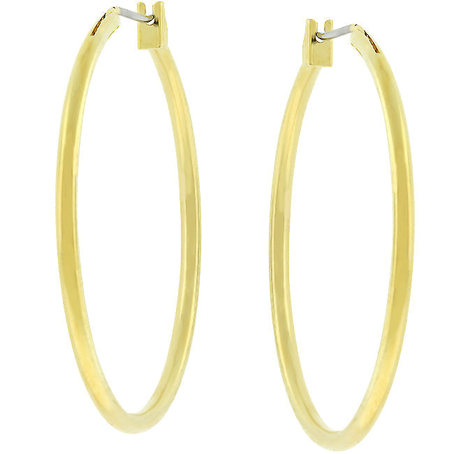 Basic Golden Hoop Earrings