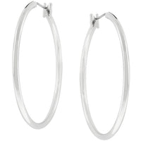 Thumbnail for Basic Silvertone Finish Hoop Earrings