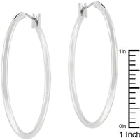 Thumbnail for Basic Silvertone Finish Hoop Earrings
