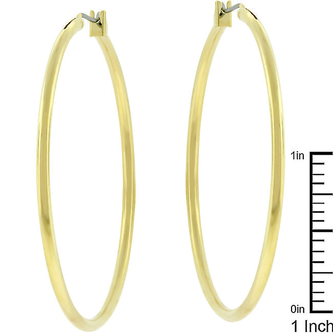 Large Golden Hoop Earrings