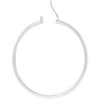 Thumbnail for Large Silvertone Finish Hoop Earrings