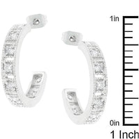 Thumbnail for Studded Cubic Zirconia Hooplet Earrings