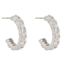 Thumbnail for Trillion Cut Cubic Zirconia Hoop Earrings