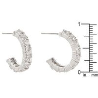 Thumbnail for Trillion Cut Cubic Zirconia Hoop Earrings