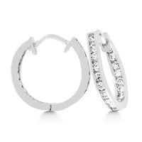 Thumbnail for 19 mm Silvertone Inside Out Hoops