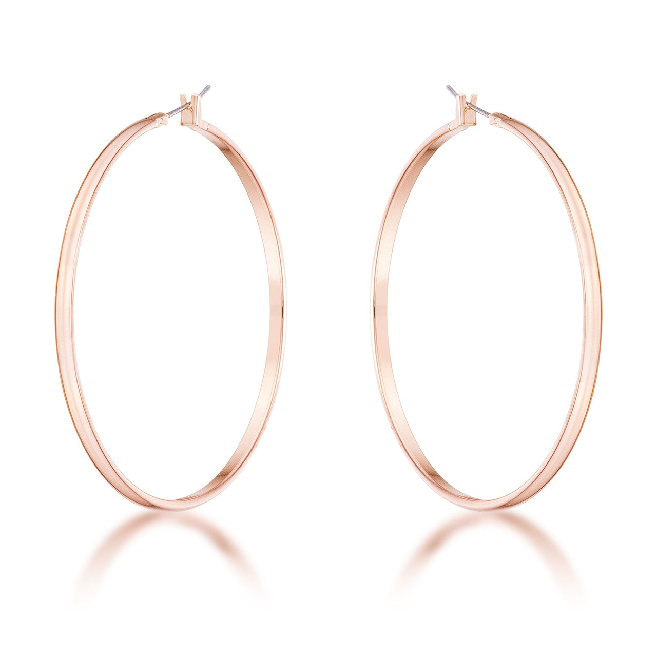 55mm Rose Gold Plated Classic Hoop Earrings