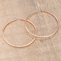 Thumbnail for 55mm Rose Gold Plated Classic Hoop Earrings