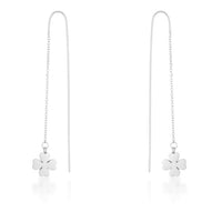 Thumbnail for Patricia Rhodium Stainless Steel Clover Threaded Drop Earrings