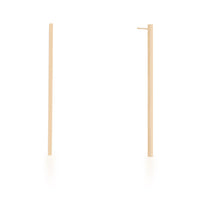 Thumbnail for Carolee Gold Stainless Steel Line Drop Earrings