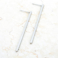 Thumbnail for Carolee Rhodium Stainless Steel Long Line Drop Earrings