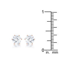 Thumbnail for Reign 3.4ct CZ Rose Gold Stainless Steel Stud Earrings
