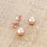 Thumbnail for Tanya Rose Gold Sphere Stud Earrings