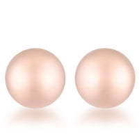 Thumbnail for Julia Rose Gold Sphere Stud Earrings