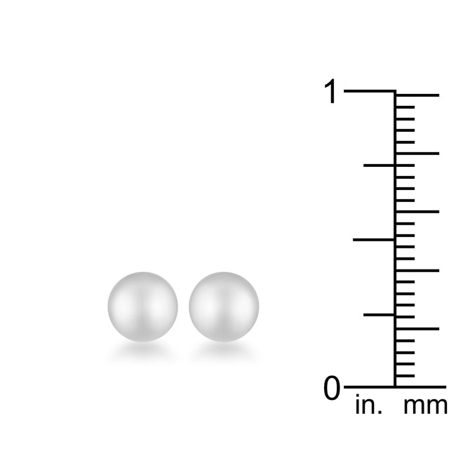 Tina Rhodium Sphere Stud Earrings