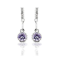 Thumbnail for Lavender Cubic Zirconia Dangle Earrings