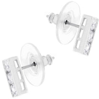 Thumbnail for Cubic Zirconia Slate Stud Earrings