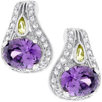 Thumbnail for Majestic Amethyst Cubic Zirconia Earrings