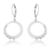 Thumbnail for Graduated Cubic Zirconia Circle Earrings