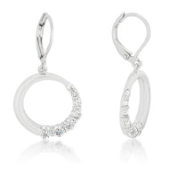 Thumbnail for Graduated Cubic Zirconia Circle Earrings