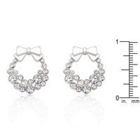Thumbnail for Holiday Wreath Clear Crystal Earrings