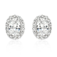 Thumbnail for Clear Stone Estate Earrings