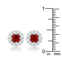 Thumbnail for Bella Bridal Earrings in Ruby Red