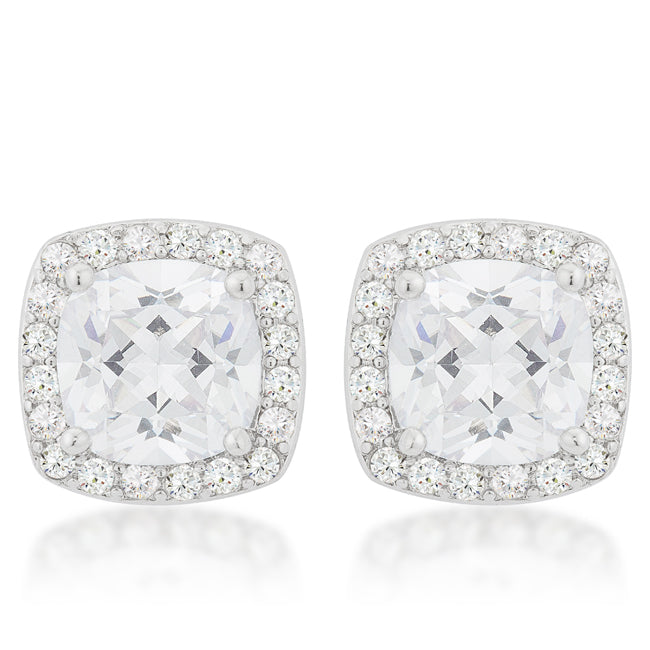 Pave Halo Earrings