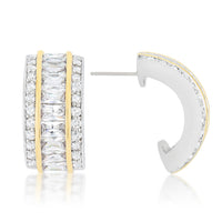 Thumbnail for Two-Tone Three Row Earrings