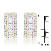 Thumbnail for Two-Tone Three Row Earrings