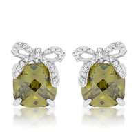 Thumbnail for Olivine Drop Earrings with Bow