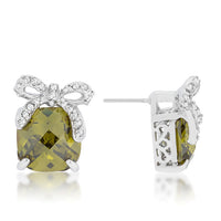 Thumbnail for Olivine Drop Earrings with Bow
