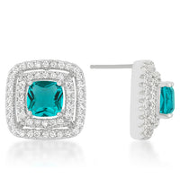 Thumbnail for Aqua Halo Stud Earrings