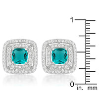 Thumbnail for Aqua Halo Stud Earrings
