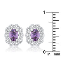 Thumbnail for Amethyst Oval Stud Earrings