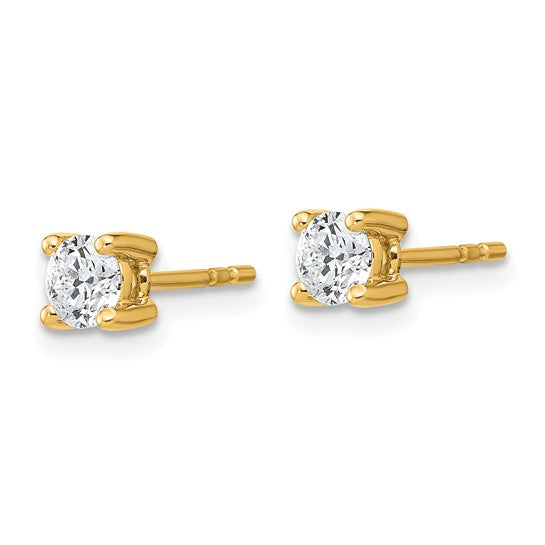 14-karat 1/2ctw SI1/SI2, G H I, Lab Grown Diamond 4 Prong Earring