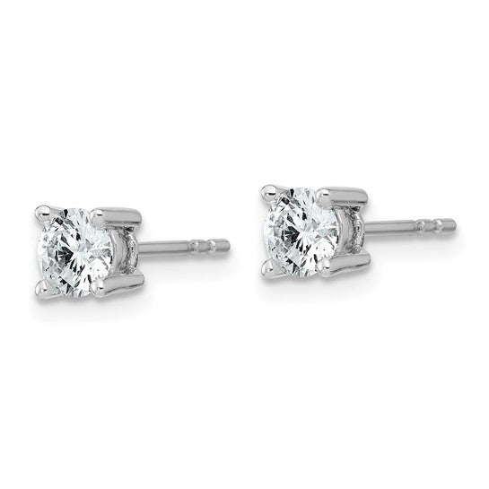 14karat 3/4ctw SI1/SI2, G H I, Lab Grown Diamond 4 Prong Earring