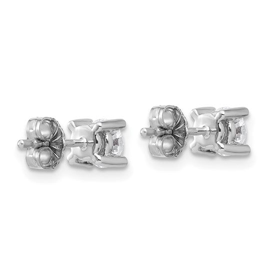 14karat 3/4ctw SI1/SI2, G H I, Lab Grown Diamond 4 Prong Earring