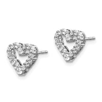Thumbnail for 10-karat Lab Grown Diamond SI1/SI2, G H I, Heart Earrings