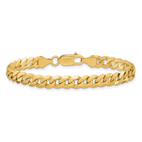 Thumbnail for 14-Karat 6.25mm Flat Beveled Curb Bracelet - 9