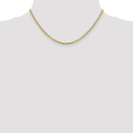 14karat 2.4mm Concave Anchor Chain