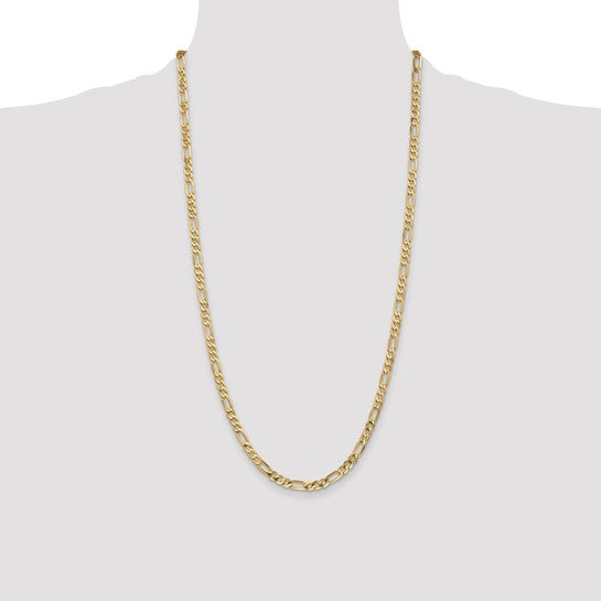 14-Karat 4.75mm Flat Figaro Chain - 28"