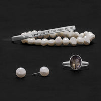 Thumbnail for White Cultured Freshwater Pearl (6 to 7mm) Post Earrings