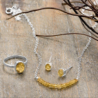 Thumbnail for Faceted Citrine Bead Necklace - November Birthstone