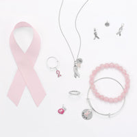 Thumbnail for Pink Enamel Awareness Ribbon Charm