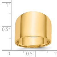 Thumbnail for 14k Yellow Gold Large Polished Dome Cigar Band