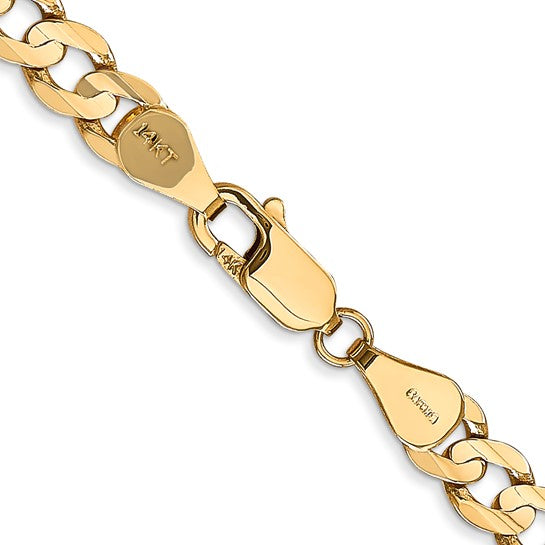 14-Karat 5.25mm Open Concave Curb Chain - 24"